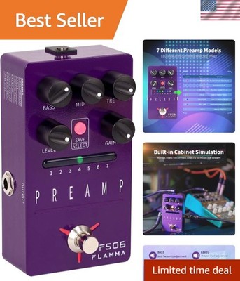 Compact FS06 Digital Preamp Pedal with 7 Models & Seamless Audio Integration