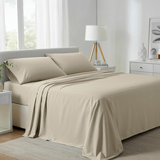 Luxury 800 Thread Count Egyptian Cotton King Sheet Set - Sand, 4PC