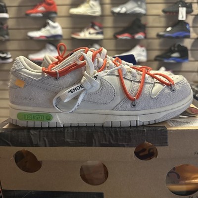 Size 8.5 - Nike Off-White x Dunk Low Pre Owned Excellent Condition White Grey