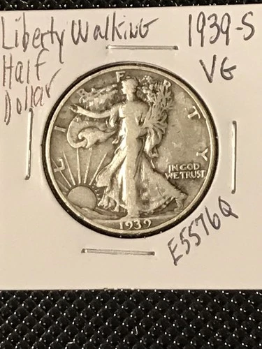 1939-S Liberty Walking Half Dollar  VG  **DETAILS**