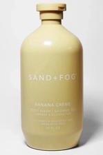 SAND+FOG Banana Crème Body Wash Shower Gel Aloe 32 fl oz No Paraben No Silicone 0.78 per gallon