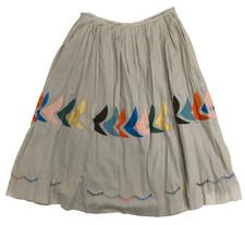 mina perhonen Bird Linen Embroidered skirt Size 36