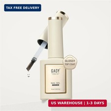 GAOY Glossy Gel Top Coat for Gel Nail Polish, 16ml Glassy No Wipe Clear Finish,
