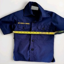 Boy Scouts of America Cub Scout Uniform Youth Shirt USA Blue Size XS