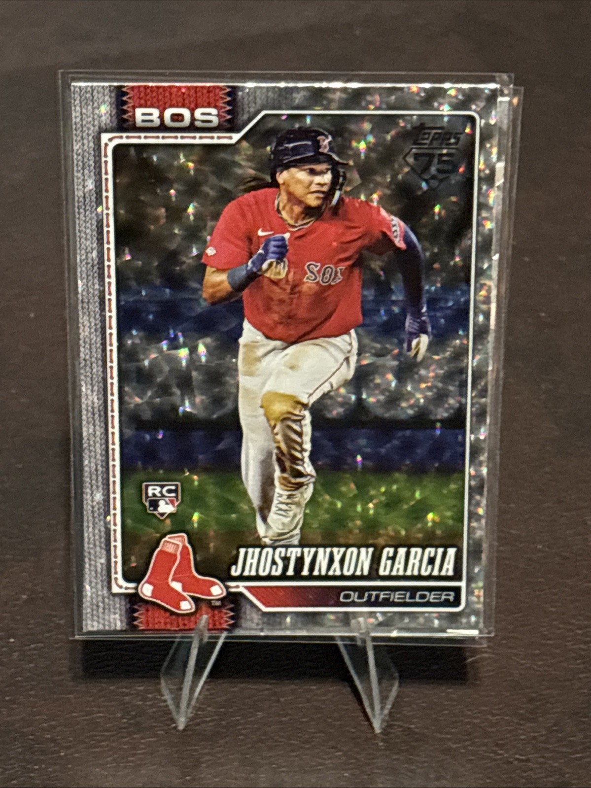 2026 Topps Series 1 Jhostynxon Garcia #316 Silver Crackle Foil RC Boston Red Sox