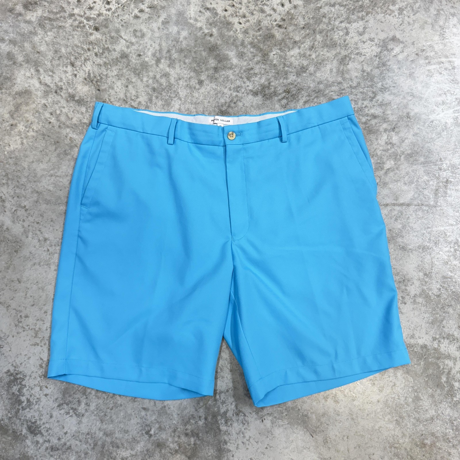Peter Millar Shorts Mens 40 Blue Performance Golf Chino Casual Solid Stretch