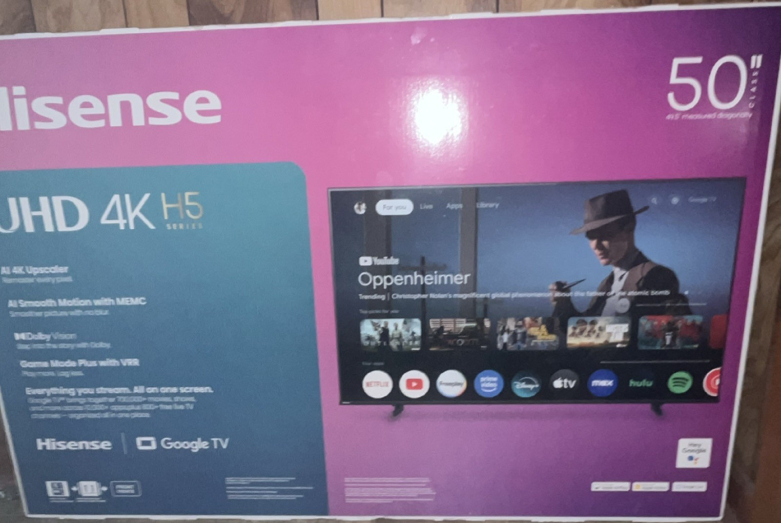 Hisense H5 Series 50" UHD 4K LED Google TV Dolby Vision Game Mode VRR