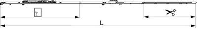 MACO Multi-Matic Stulpfügelgetriebe 840 Beschlagnut Fix Griffsitzhöhe 300 FFH 66