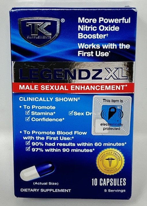 TK Supplements Legendz XL Male Sexual Enhancement - 10 Capsules