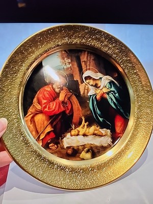 Vtg  The Pickard Christmas Plate 1977 By Lorenzo Lotto