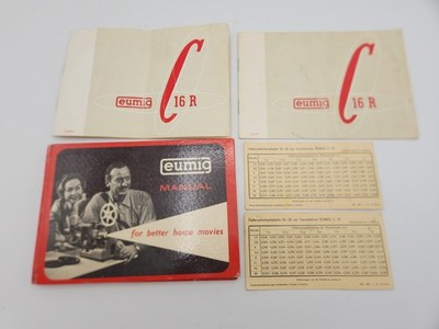 Eumig C16R Cine 16mm Film Camera Instruction Manual & Home Movie Guide Book