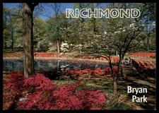 Postcard Bryan Park Azalea Gardens and Lake, Richmond, Virginia