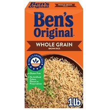 BEN'S ORIGINAL Whole Grain Brown Rice, Boxed 1 LB 16 Ounce Pack of 12