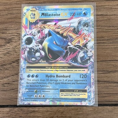 Pokemon Company M Blastoise EX Mega Full Art Holo 220 HP 22/108 ENG 2016