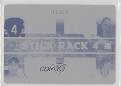 2017 Leaf ITG Stickwork Printing Plate Cyan 1/1 Bobby Orr Eddie Shore HOF mq1