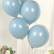 50 DUSTY BLUE 12" Biodegradable Latex Matte Pastel Balloons Party Wedding
