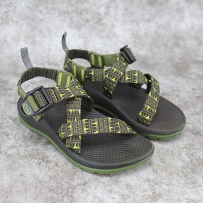 Chaco Z1 Sandals Straps Nylon Walking Water Green Kids Youth Size 13