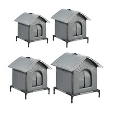 Outdoor Cat House Pet House Warm Elevated Insulated Weatherproof Pet Supplies