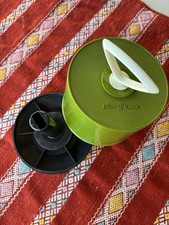 Vintage 1960's DISK-GO-CASE Avocado Green 45 RPM Record Holder