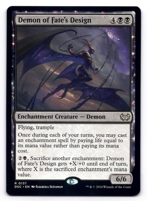 #ad Demon of Fate#x27;s Design NM Commander: Duskmourn: House of Horror 137 MTG Regular $1.72