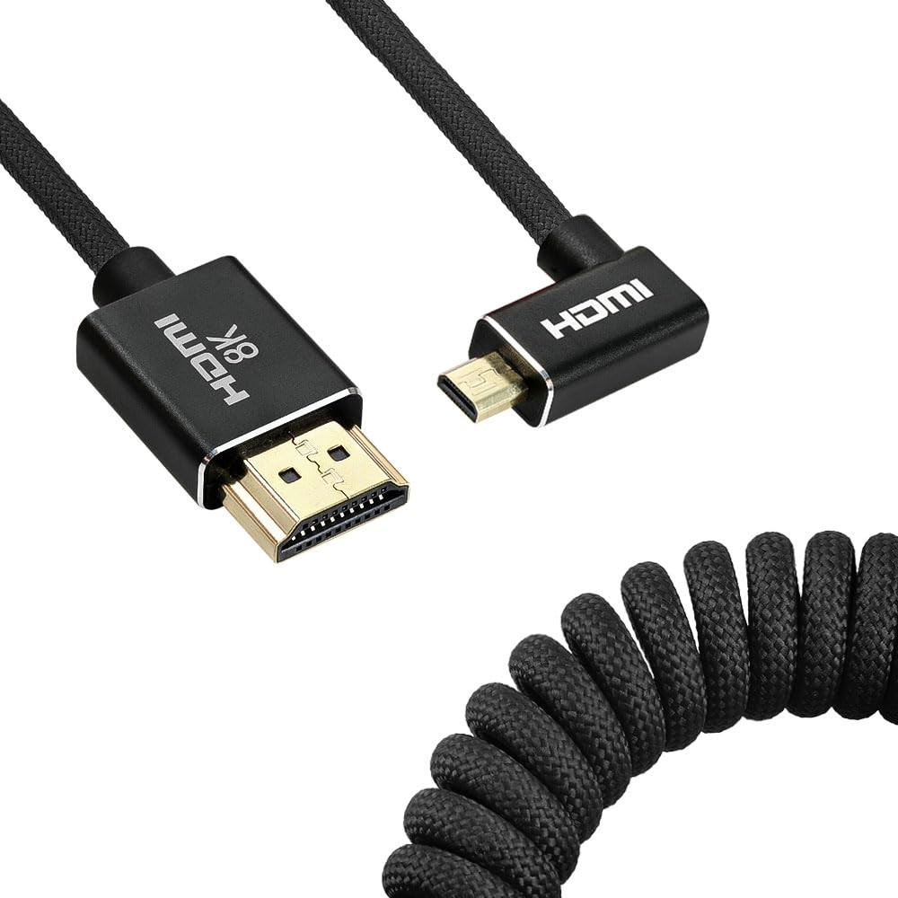Micro HDMI to Full 8K 2.1 HDMI Cable for Atomos Ninja-V Canon R5C R5 R6 12/18"