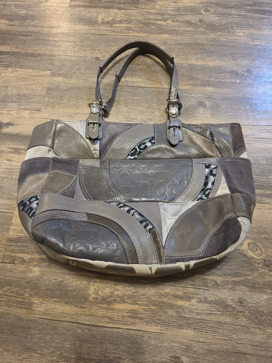 Coach Patchwork Shoulder Bag Patent Bags & Handbags for Women for