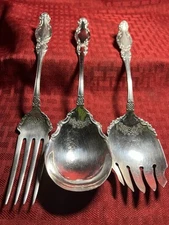 Wm ROGERS*MELROSE SALAD SERVING SET & SERVING FORK*GORGEOUS*1898