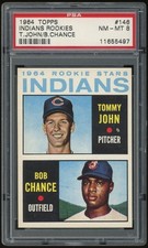 1964 Topps #146 Tommy John RC PSA 8 *5497