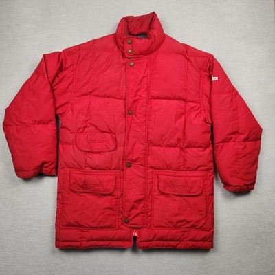 Cerruti 1881 Jacke Mantel Vintage 90s Herren Gr. M Winter Rot Puffer Italien