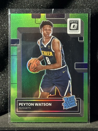 2022 Donruss Optic Rated Lime Green Prizm /149 Peyton Watson #223 Rookie RC v1i