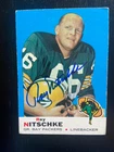 Ray Nitschke Autographed  1969 Topps Football Card #55 Green Bay Packers HOF