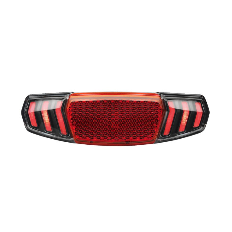 Fanale posteriore LED b&m Toplight Dart E per ebike, montaggio portapacchi