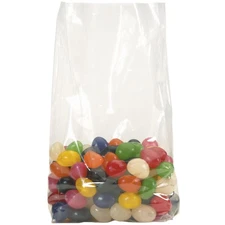 4" x 2" x 10" Gusseted Poly Bags, 2 Mil, Clear Open Top with Expandable Sides...