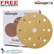 Abrasives DISC 150MM 15 HOLES YELLOW GRIT 40 TO 800 Box of 100