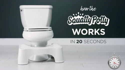 Squatty Potty Simple Bathroom Toilet Stool for Proper Toilet Posture, White, 7". - Image 4 of 4