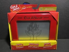 ETCH A SKETCH CLASSIC DRAWING RETRO TOY MAGIC SCREEN Red Spinmaster