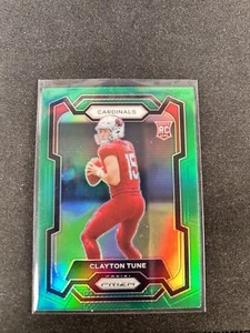 2023 Prizm Clayton Tune Green Prizm SP Rookie RC Arizona Cardinals #302