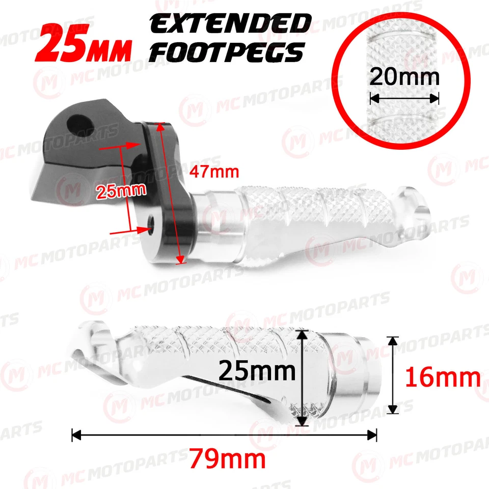 For Ducati 748 /S/R All Year R-FIGHT 1in. Lowering Rear Passenger Foot Pegs - Изображение 2 из 4