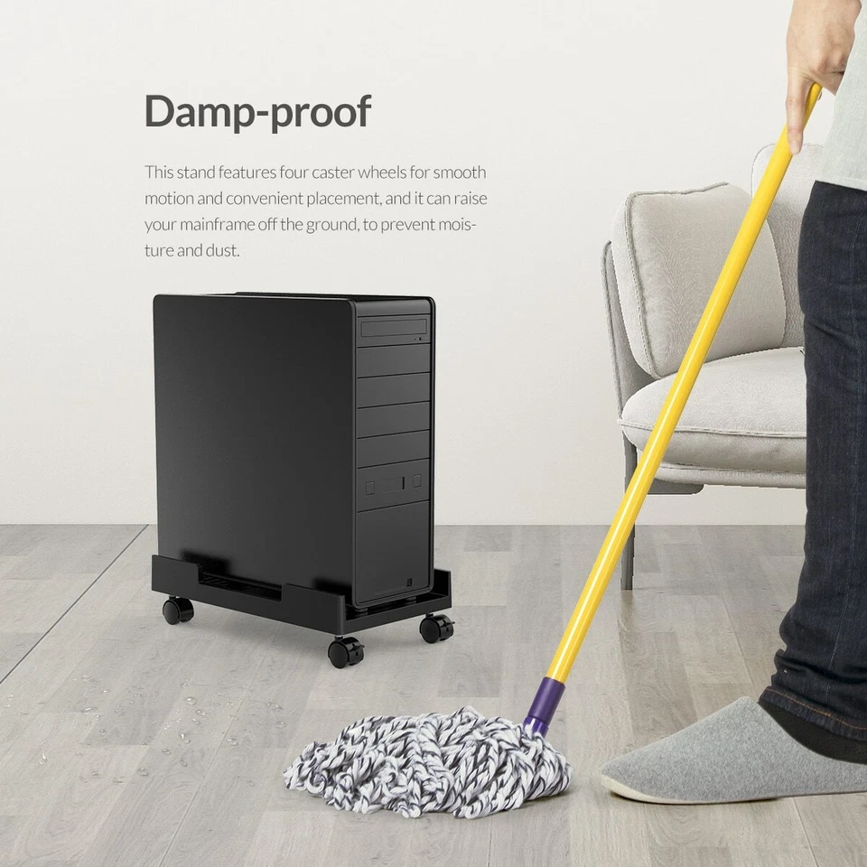 Suporte de CPU Móvel ORICO, Suporte de Torre de Computador Ajustável com Roda de Rodízio de Bloqueio - Imagem 3 de 4