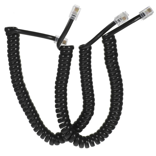 2pcs Coiled Telephone Cords Landline Phone Cords Handset Cords Telephone - Picture 10 of 12