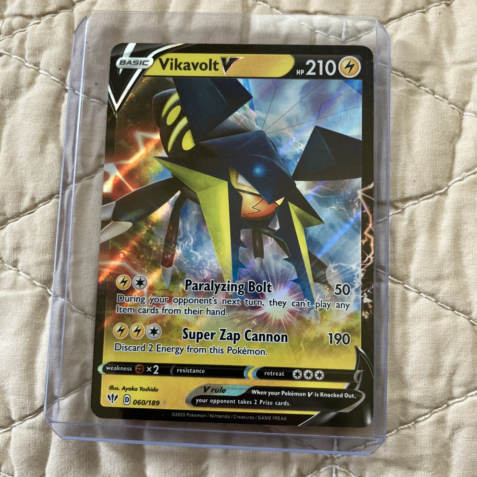 Vikavolt V 060/189 - Darkness Ablaze NEAR MINT Ultra Rare Pokemon Card