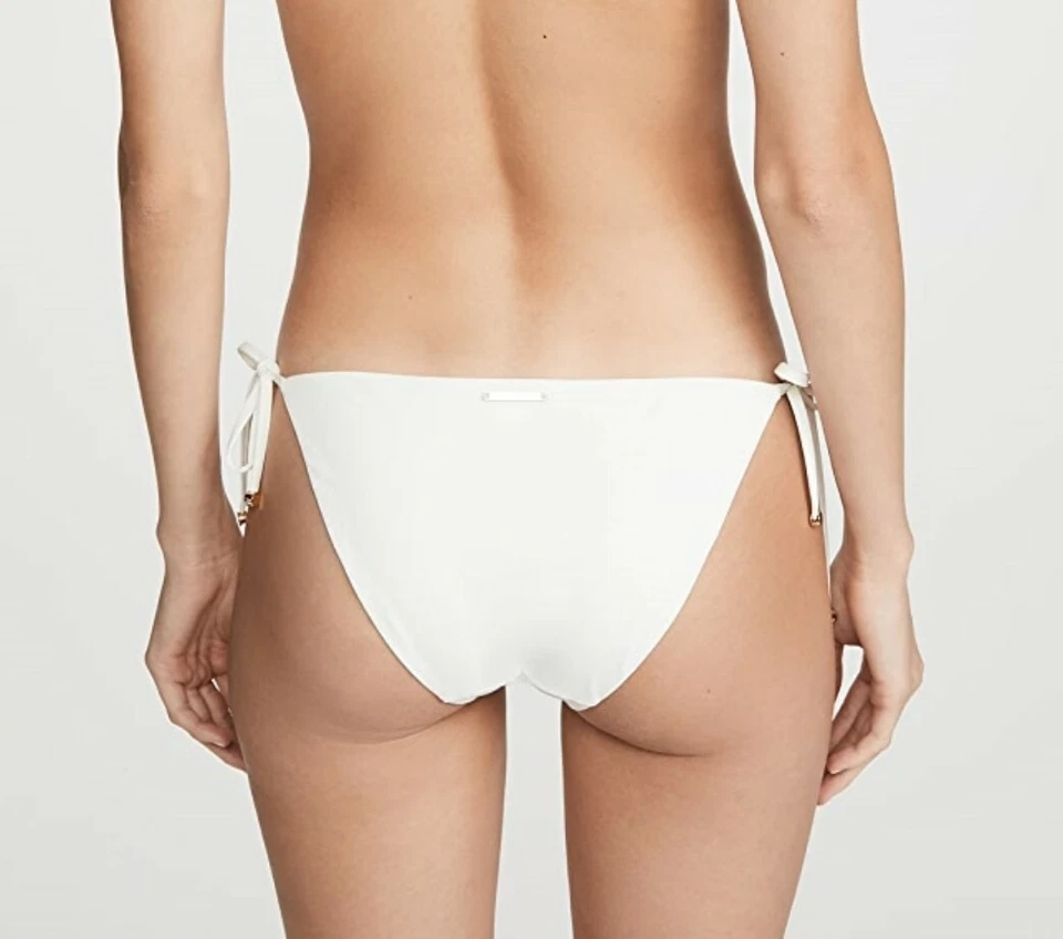 Traje de baño Stella McCartney 255060 para mujer con corbata lateral marfil parte inferior de bikini talla M Foto 2 de 2