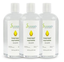ISOPROPYL MYRISTATE IPM Natural Surfactant USP Grade 48 OZ 3 X 16 OZ