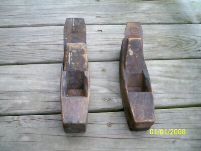 Two of Thos L.Appleton Vintage Antique Wooden Plane with Steel Blade Planer 
