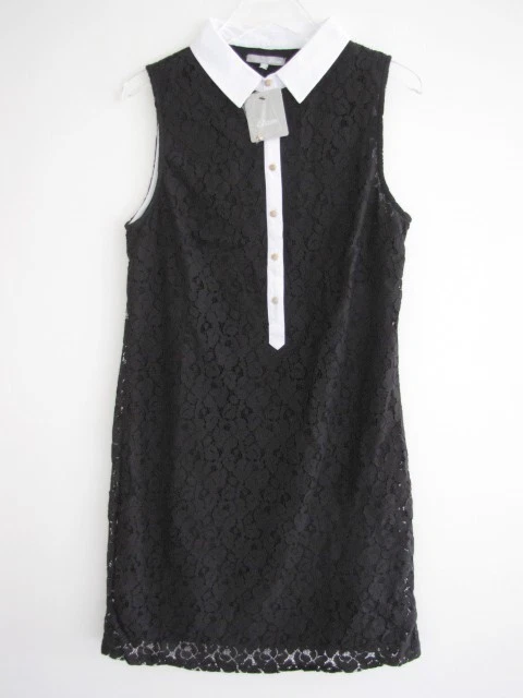 Robe Noire à Motif Etam - Taille 38, Longueur Genou, Coupe Droite - Occasion En Très Bon état