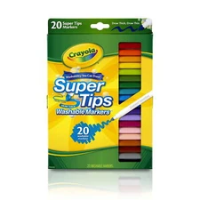 Crayola Super Tips Washable Markers for Kids, 20 Ct, Kids Stocking Stuffers
