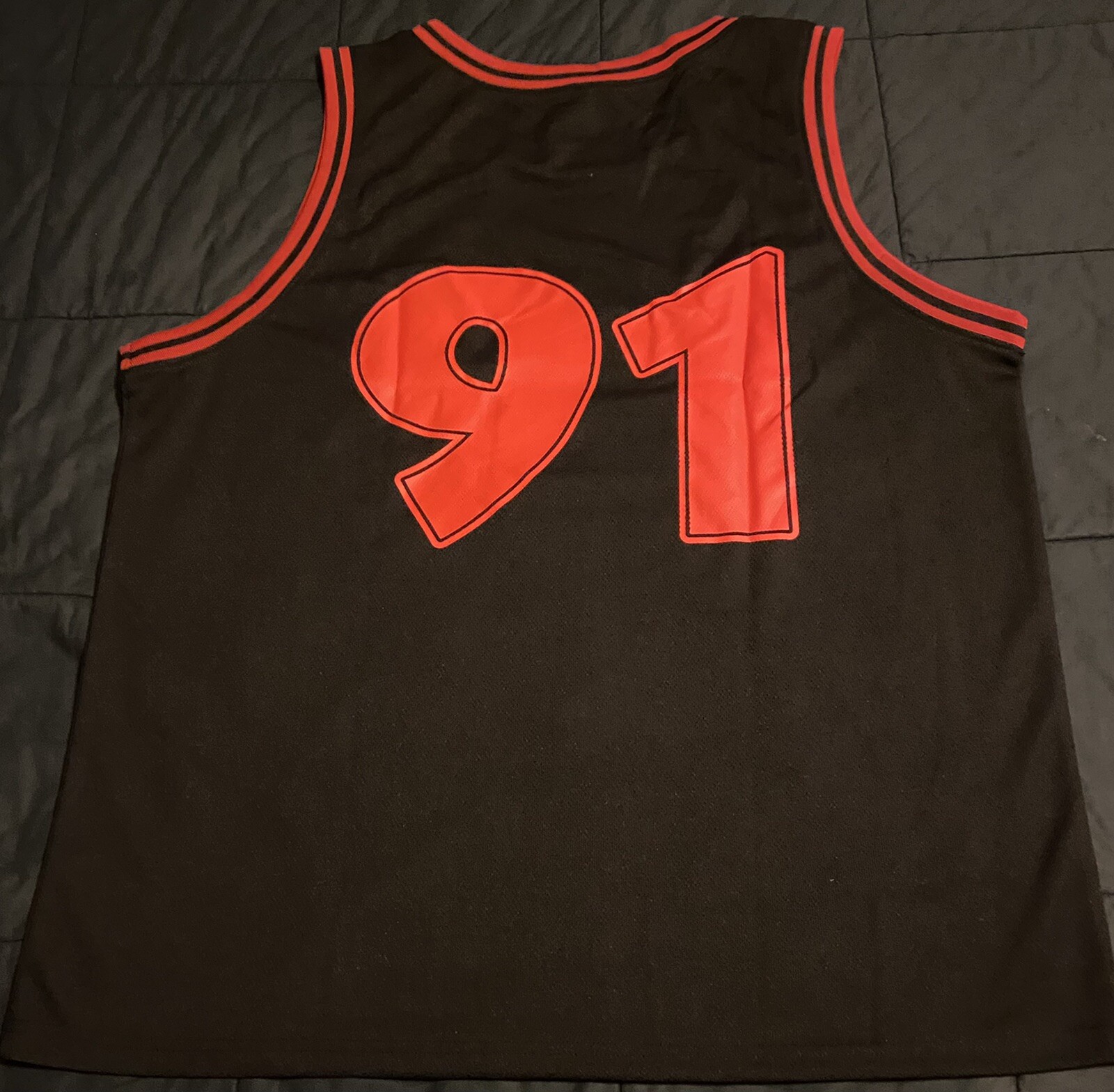 FILA ???? Maglia Cerchi Death Row Records ~ Nero Rosso ~ 3XL ~ Nuova! ????