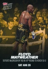 2017 TOPPS NOW MMB1 FLOYD MAYWEATHER DEFEATS McGREGOR GOLD BONUS CARD + MM1