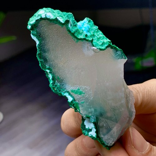 146GNatural malachite with gypsum Symbiotic mineral specimen - 第 19/24 張圖片