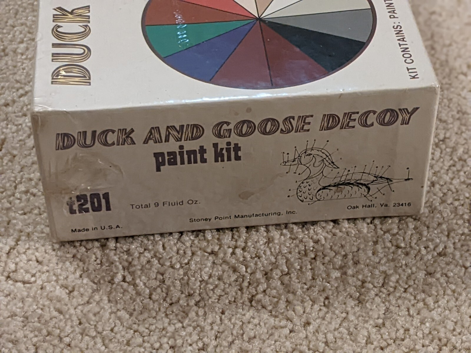Vintage Stoney Point Duck And Goose Decoy PAINT Kit, Mfg USA, Unopened